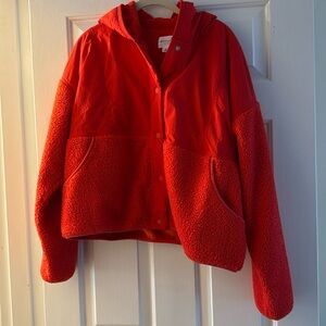 Offline by Aerie fluff love Sherpa bright red XL